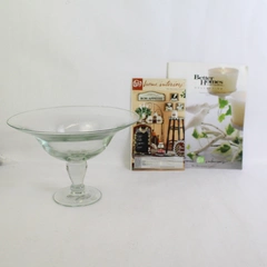 Home Interiors & Gifts Footed Clear Glass Fruit Bowl Better Home & Gardens