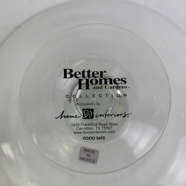 Home Interiors & Gifts Footed Clear Glass Fruit Bowl Better Home & Gardens