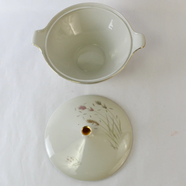 Vintage Spenzo Bavarla Gisela White Ceramic Lidded Serving Dish