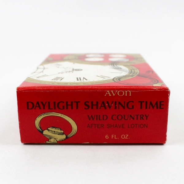Vtg Avon Daylight Shaving Saving Time 6 Oz Empty After Shave Clock Bottle W/ Box