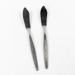 Set of 2 Interpur INR7 Stainless Steel Flat Handle Butter Knives