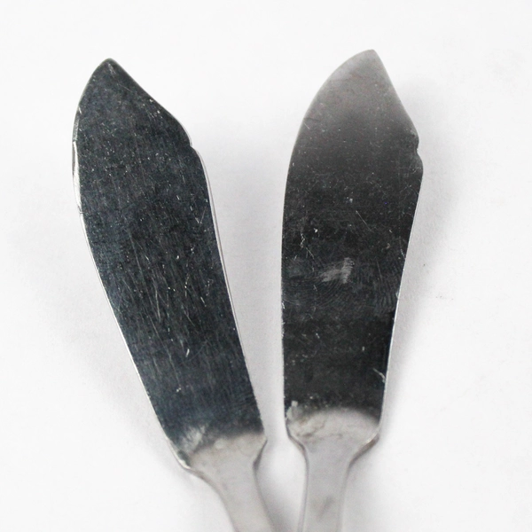 Set of 2 Interpur INR7 Stainless Steel Flat Handle Butter Knives