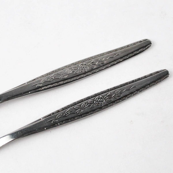Set of 2 Interpur INR7 Stainless Steel Flat Handle Butter Knives