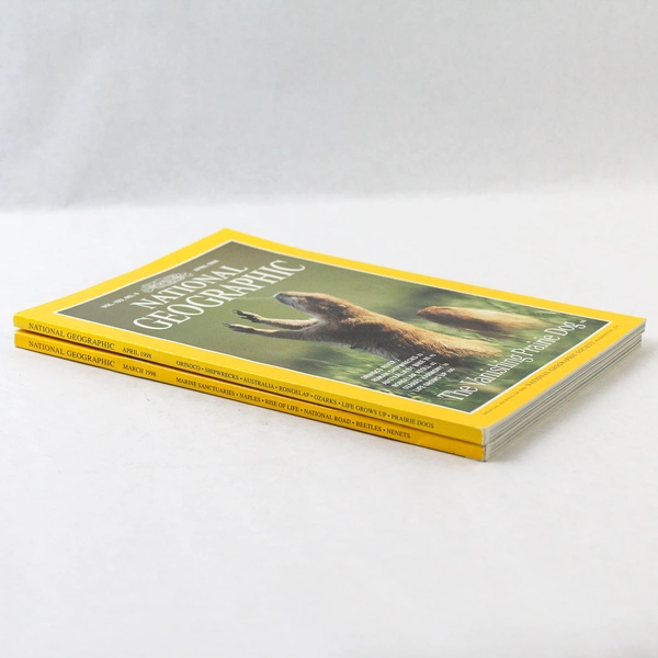 Lot of 2 Vintage National Geographic Magazines March & April 1998