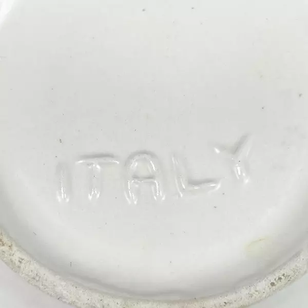 Vintage Hand Painted Ceramic Snowman Candy Dish Made in Italy 7.5"