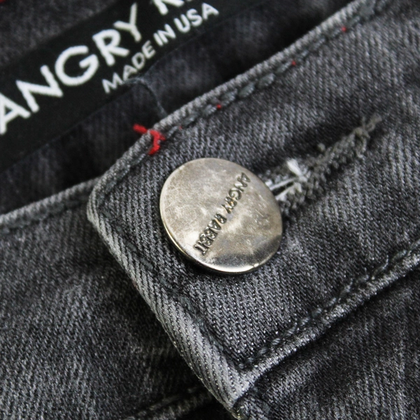 Angry Rabbit Gray Skinny Jeans Size 26/3 Raw Hem Distressed