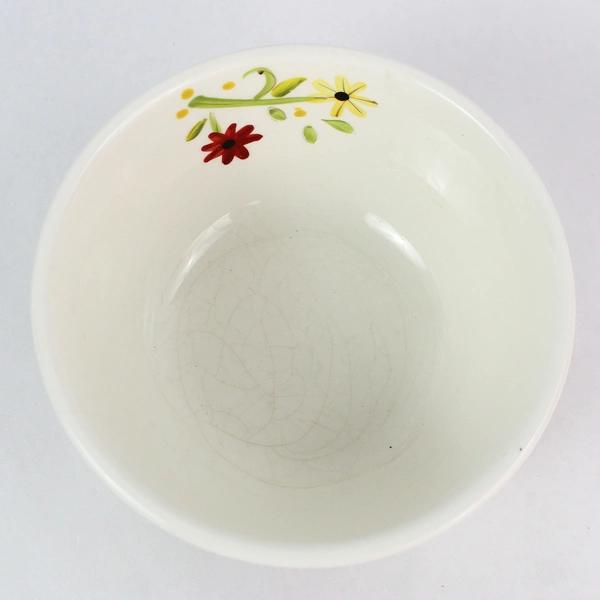 Pier 1 Imports Grace Flower Design Bowl 5.75" Earthenware Crazing