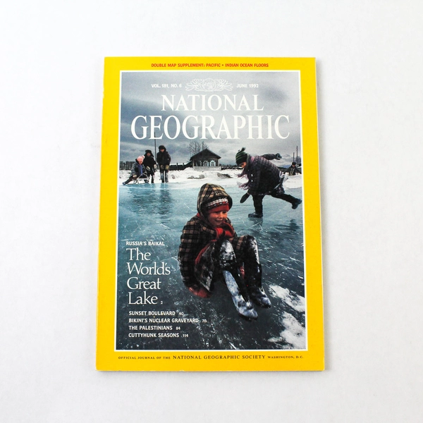 Vintage National Geographic Magazine June 1992 - Russia's Baikal Feature