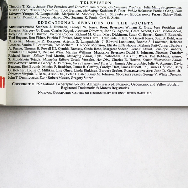 Vintage National Geographic Magazine June 1992 - Russia's Baikal Feature