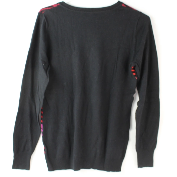 Worthington Women's Black Multicolor Block Stripe Sweater Size M - Pre-owned
