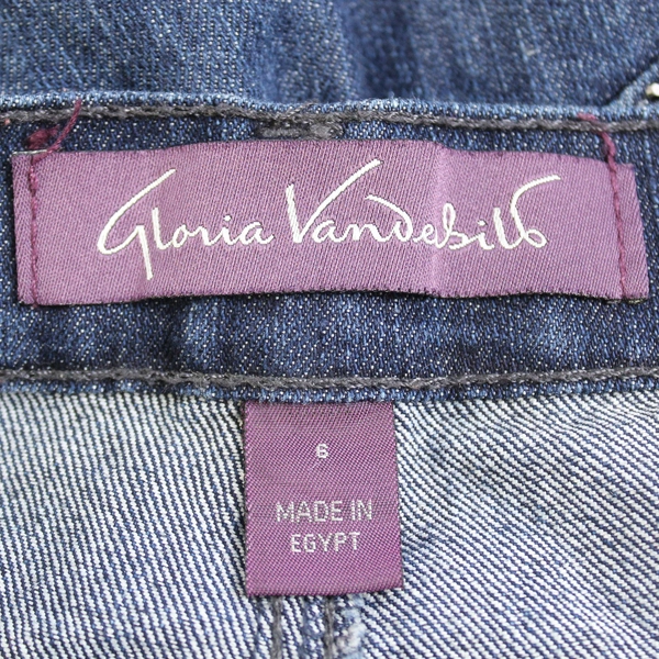 Gloria Vanderbilt Gabby Bootcut Dark Blue Denim Jeans Size 6 Average