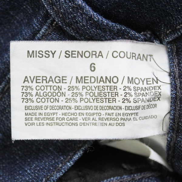 Gloria Vanderbilt Gabby Bootcut Dark Blue Denim Jeans Size 6 Average