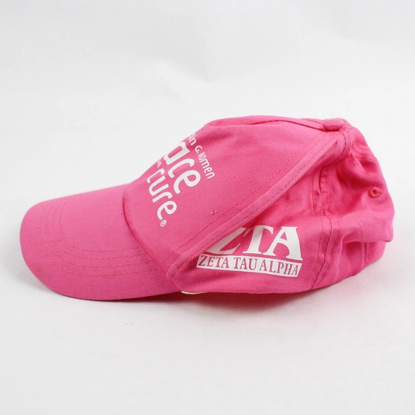 Unisex Baseball Cap and Pin Pink Zeta Tau Alpha Susan G. Komen Race