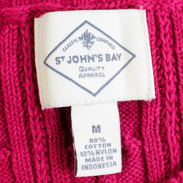 St Johns Bay Pink Pullover Sweater Women's Size Medium
