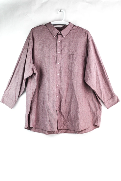 Kings' Court Men's Red Collar Long Sleeve Shirt Size Big 20 - Pre-Owned