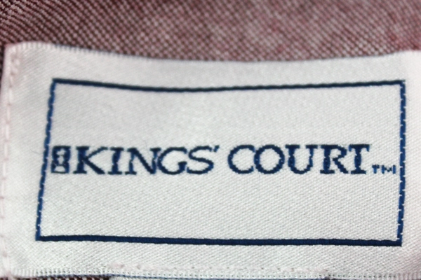 Kings' Court Men's Red Collar Long Sleeve Shirt Size Big 20 - Pre-Owned