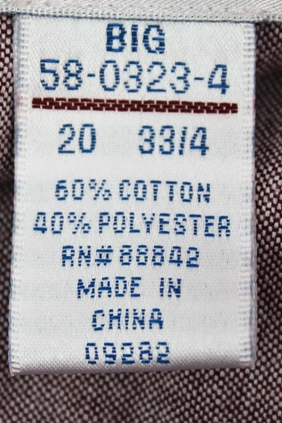 Kings' Court Men's Red Collar Long Sleeve Shirt Size Big 20 - Pre-Owned