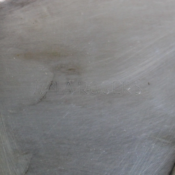 Vintage Wm A Rogers Tree of Life 3 Footed Silver Plate Platter 12 x 18 Inch