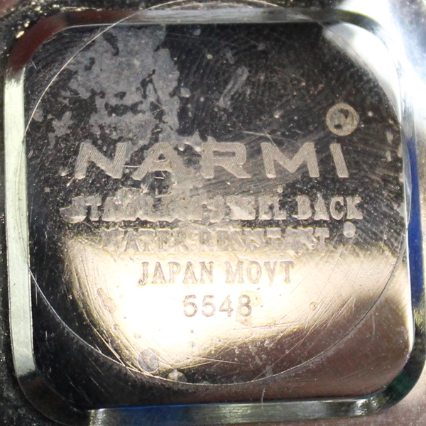 Narmi Bracelet Wristwatch Stainless Steel Back Water Resistant Blue Beads