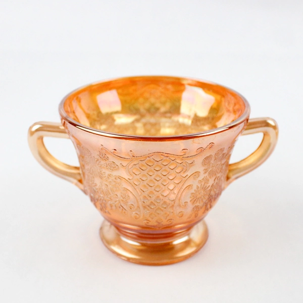 4 PC Set of Vintage Federal Glass Normandie Bouquet and Lattice Serveware