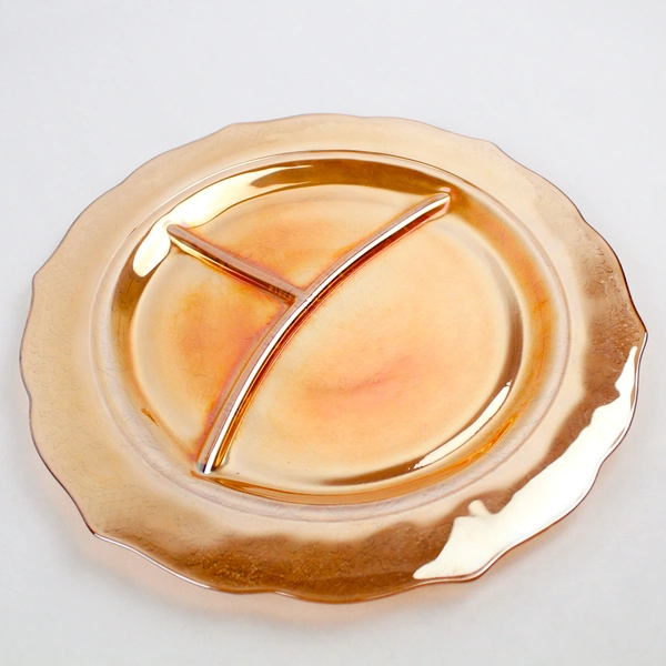 4 PC Set of Vintage Federal Glass Normandie Bouquet and Lattice Serveware