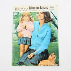 Vintage Knitting Pattern Book Cables and Raglans Bernat 1972 Paperback