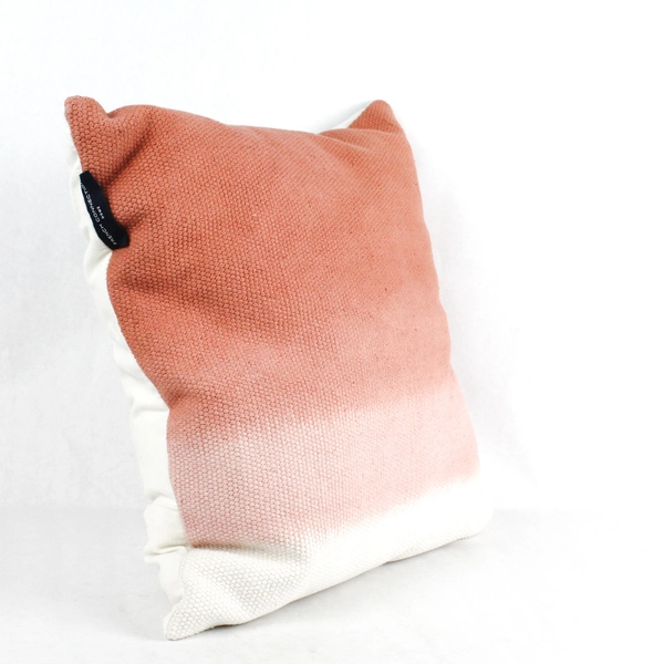 French Connection Home Orange Ombré Square Throw Pillow Cushion 17x16"