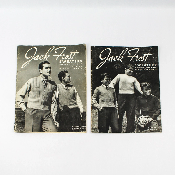 Lot Of 2 Jack Frost Knitting Pattern Books Volumes 54 & 58 1950s Paperback