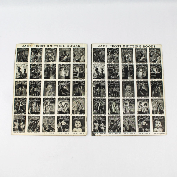 Lot Of 2 Jack Frost Knitting Pattern Books Volumes 54 & 58 1950s Paperback