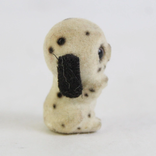 Vintage Josef Miniature Flocked Dalmatian Figurine 1.5 Inch