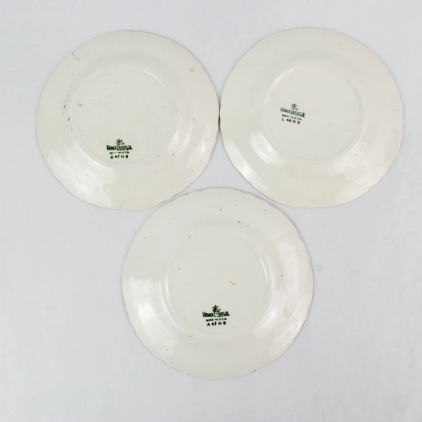 Set of 3 Vintage Homer Laughlin White Saucers A47N8 & L46N8 6.25"