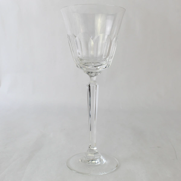 Lot of 2 Elegant 8" Clear Glass Thumb Print Stem Cordial Glasses