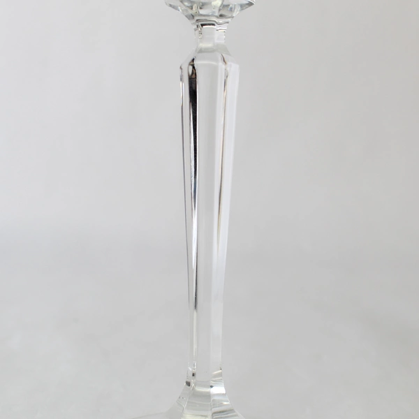 Lot of 2 Elegant 8" Clear Glass Thumb Print Stem Cordial Glasses