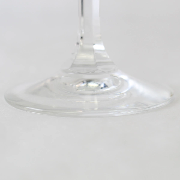 Lot of 2 Elegant 8" Clear Glass Thumb Print Stem Cordial Glasses