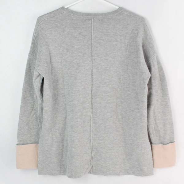 Dakini Gray Cotton Blend Sweater with Pink Lining Women's XS - Pre-owned