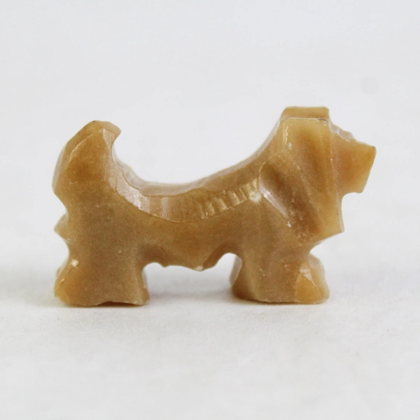 Hand Carved Onyx Spaniel Dog Figurine 1 Inch
