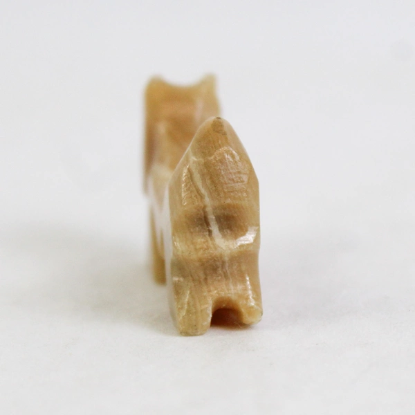 Hand Carved Onyx Spaniel Dog Figurine 1 Inch