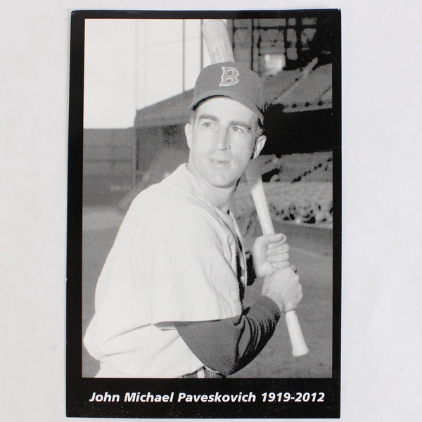 Memorial Postcard of Red Sox Johnny Pesky