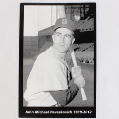 Memorial Postcard of Red Sox Johnny Pesky