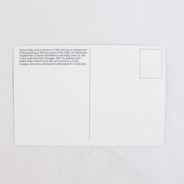 Memorial Postcard of Red Sox Johnny Pesky