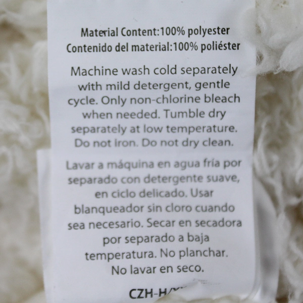 Mainstays Ivory Fuzzy King Size Bed Blanket 90" x 90"