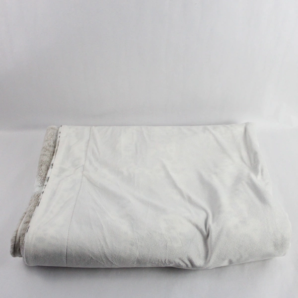 Unbranded White Beige and Gray Plush Leopard Print Throw Blanket 49x59"