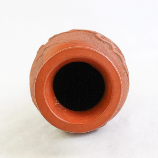 Terracotta Vase Raised Relief Dragon 6.25 Inch