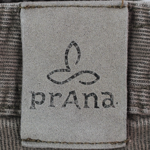 Prana Slim Fit Brown Corduroy Pants Men's 38Wx34L - Casual Style, Good Condition