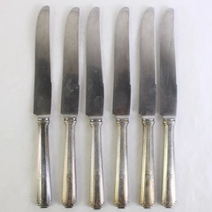 Lot of Six 1835 R. Wallace Mode Silver Plate Dinner Knives