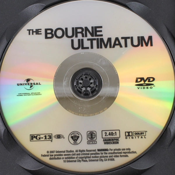 The Bourne Ultimatum DVD 2007 Widescreen Matt Damon Julia Stiles - Good