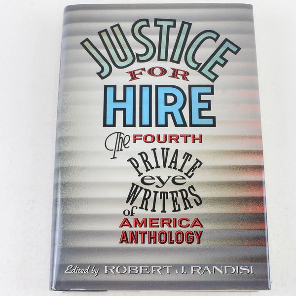 Justice for Hire by Robert J. Randisi 1990 Hardcover Crime Anthology Book