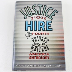 Justice for Hire by Robert J. Randisi 1990 Hardcover Crime Anthology Book
