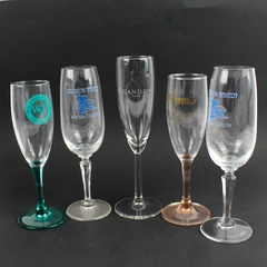 Mixed Lot of 5 Champagne Flute Glasses Various Brands