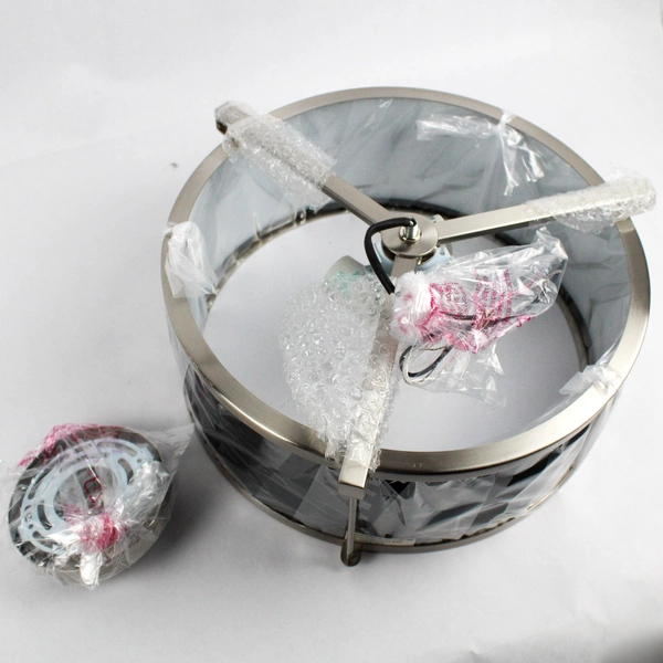 Harrison Metal Semi-Flush Mount Ceiling Light W/ Black Shade & Brushed Nickel